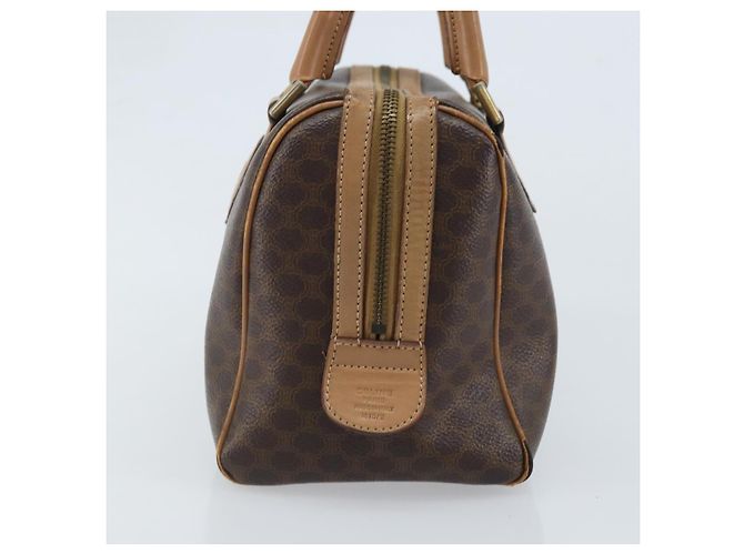 Céline Borsa a mano in tela Macadam CELINE in pelle PVC marrone oro Auth YKZ044 D'oro - vista 4