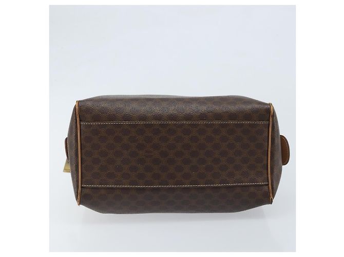Céline Borsa a mano in tela Macadam CELINE in pelle PVC marrone oro Auth YKZ044 D'oro - vista 5