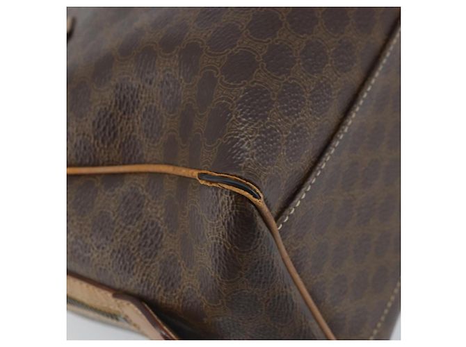 Céline Borsa a mano in tela Macadam CELINE in pelle PVC marrone oro Auth YKZ044 D'oro - vista 9
