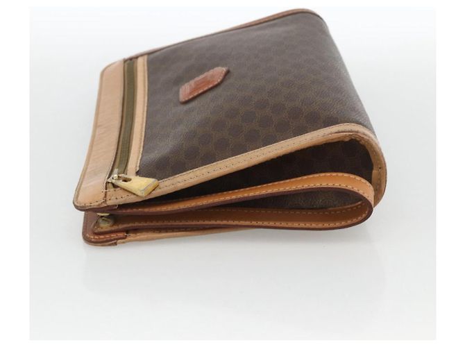 Céline Clutch in tela Macadam CELINE PVC 2 pezzi Marrone Beige Auth 174311 - vista 4
