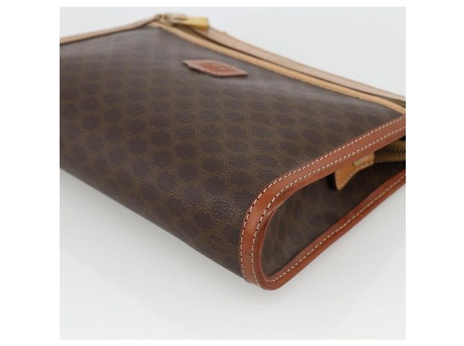 Céline Clutch in tela Macadam CELINE PVC 2 pezzi Marrone Beige Auth 174311 - vista 7