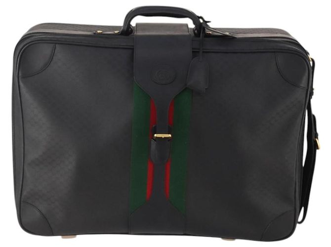 Padlock Baule Sherry Line in tela Micro GG di GUCCI Nero Oro Auth AMZ086 D'oro - vista 13