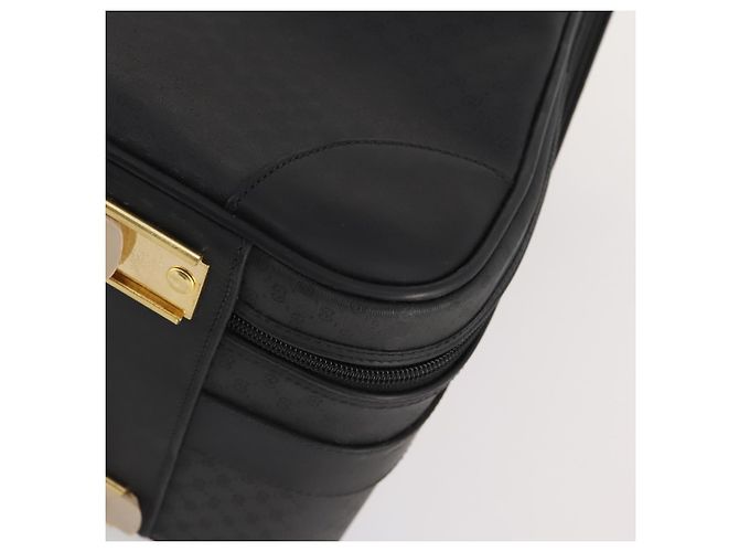 Padlock Baule Sherry Line in tela Micro GG di GUCCI Nero Oro Auth AMZ086 D'oro - vista 15