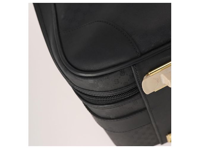 Padlock Baule Sherry Line in tela Micro GG di GUCCI Nero Oro Auth AMZ086 D'oro - vista 16