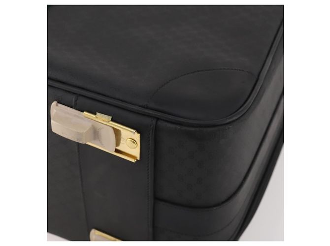 Padlock Baule Sherry Line in tela Micro GG di GUCCI Nero Oro Auth AMZ086 D'oro - vista 17