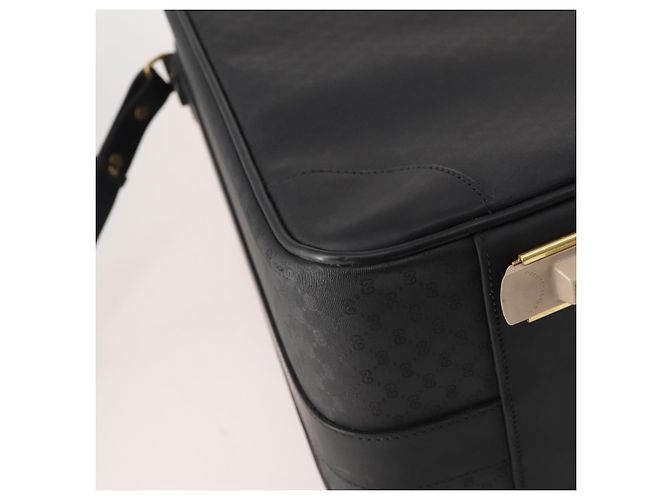 Padlock Baule Sherry Line in tela Micro GG di GUCCI Nero Oro Auth AMZ086 D'oro - vista 18
