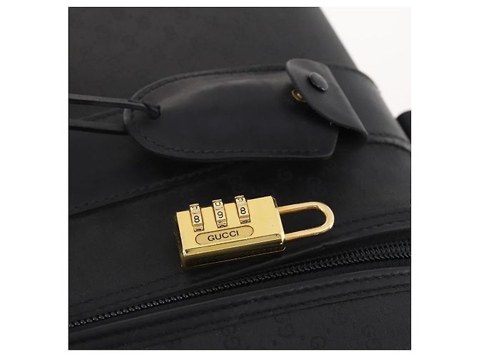 Padlock Baule Sherry Line in tela Micro GG di GUCCI Nero Oro Auth AMZ086 D'oro - vista 19