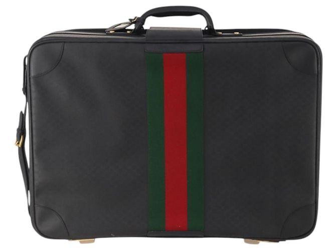 Padlock Baule Sherry Line in tela Micro GG di GUCCI Nero Oro Auth AMZ086 D'oro - vista 2