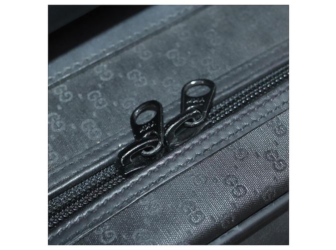 Padlock Baule Sherry Line in tela Micro GG di GUCCI Nero Oro Auth AMZ086 D'oro - vista 24