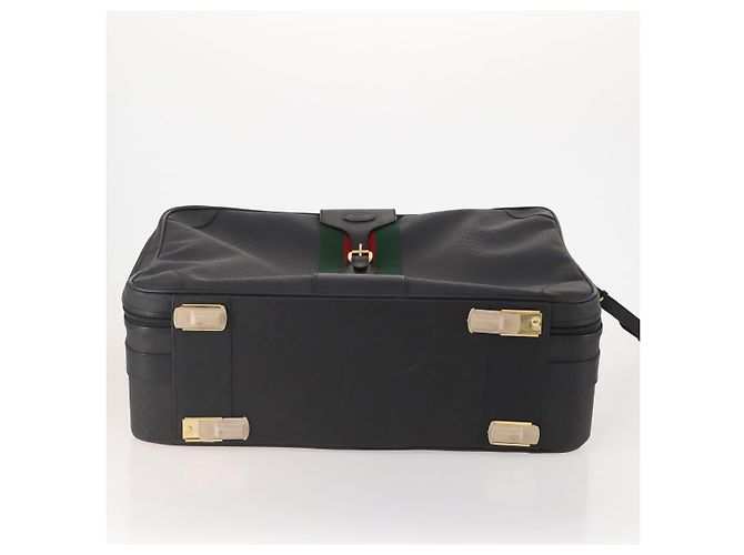 Padlock Baule Sherry Line in tela Micro GG di GUCCI Nero Oro Auth AMZ086 D'oro - vista 5