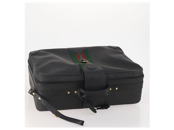 Padlock Baule Sherry Line in tela Micro GG di GUCCI Nero Oro Auth AMZ086 D'oro - vista 6