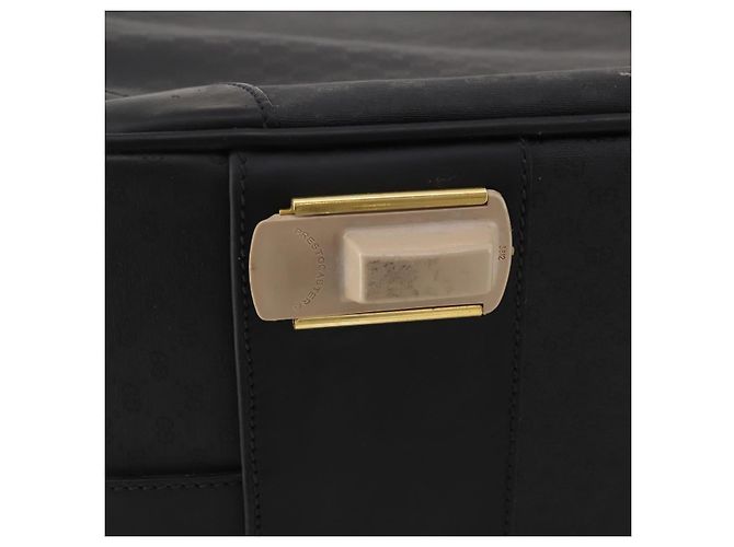 Padlock Baule Sherry Line in tela Micro GG di GUCCI Nero Oro Auth AMZ086 D'oro - vista 8