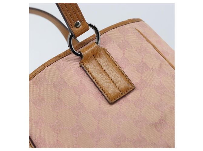 Borsa Tote GG Canvas Gucci Rosa Argento 113019 Auth AMZ077 - vista 10