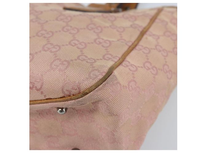 Borsa Tote GG Canvas Gucci Rosa Argento 113019 Auth AMZ077 - vista 14