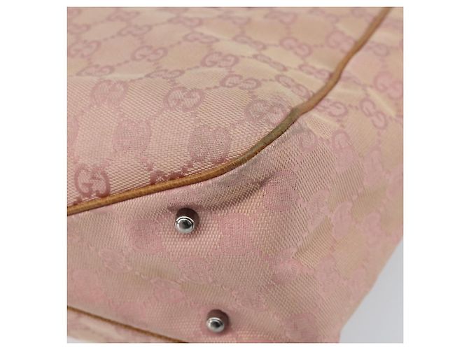 Borsa Tote GG Canvas Gucci Rosa Argento 113019 Auth AMZ077 - vista 16