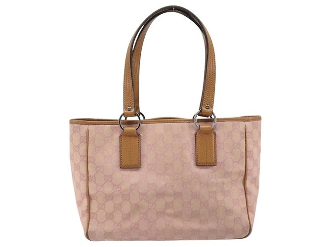 Borsa Tote GG Canvas Gucci Rosa Argento 113019 Auth AMZ077 - vista 2