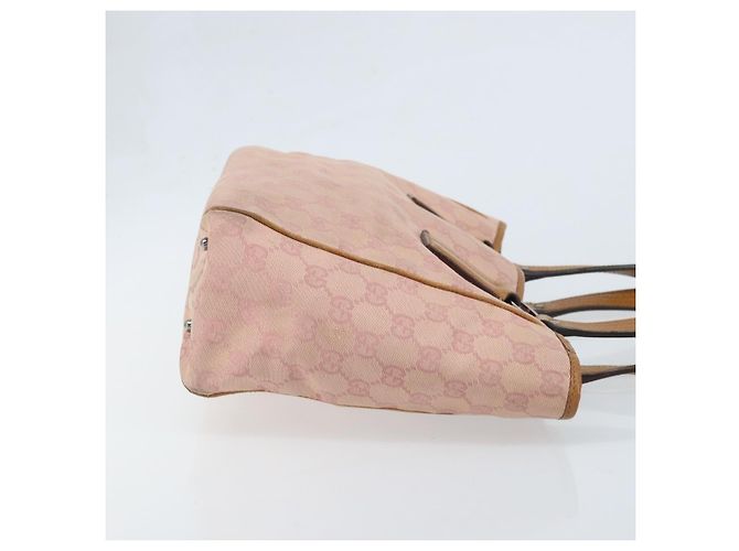 Borsa Tote GG Canvas Gucci Rosa Argento 113019 Auth AMZ077 - vista 3