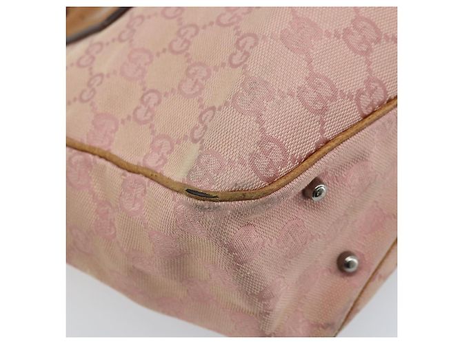 Borsa Tote GG Canvas Gucci Rosa Argento 113019 Auth AMZ077 - vista 9