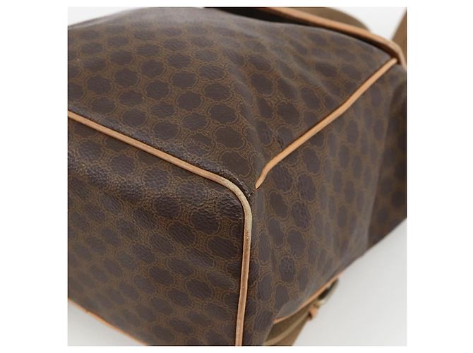 Céline CELINE Macadam Canvas Backpack PVC Leather Brown Gold Auth ARZ862 Golden - view 15