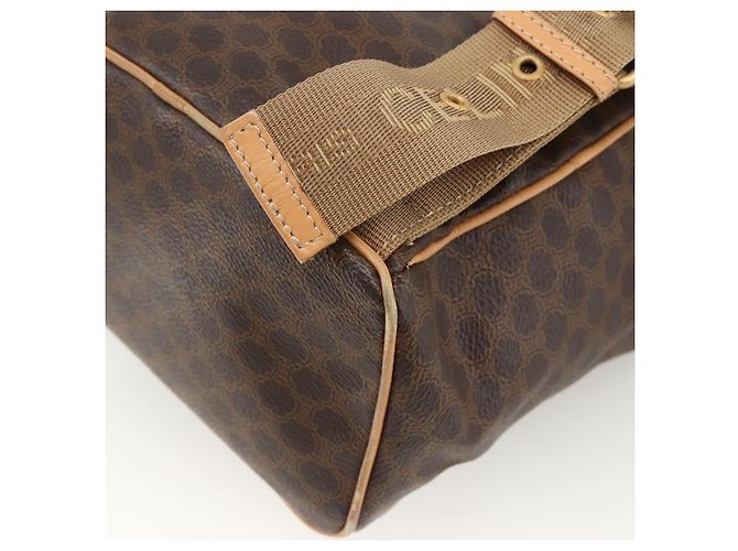 Céline CELINE Macadam Canvas Backpack PVC Leather Brown Gold Auth ARZ862 Golden - view 17