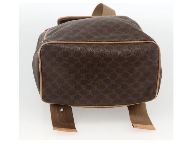 Céline CELINE Macadam Canvas Backpack PVC Leather Brown Gold Auth ARZ862 Golden - view 5