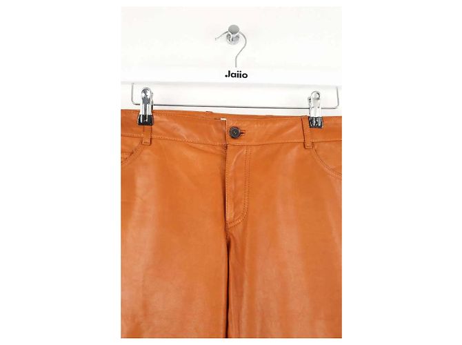 Céline Calças slim laranja - vista 2