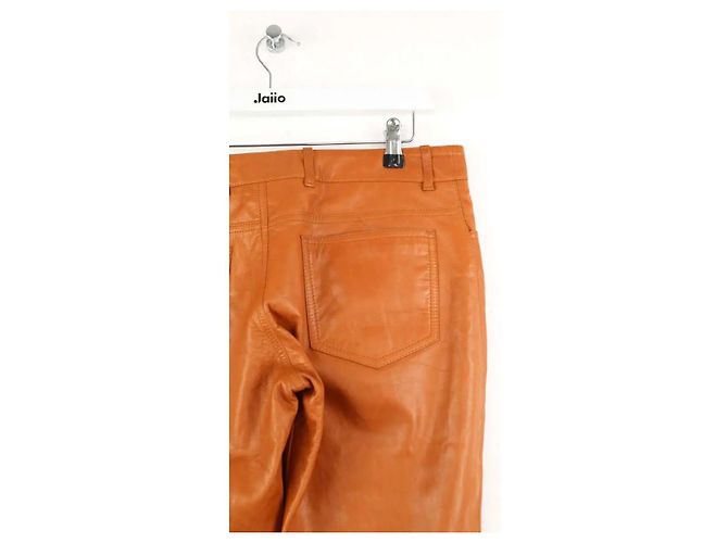 Céline Calças slim laranja - vista 4