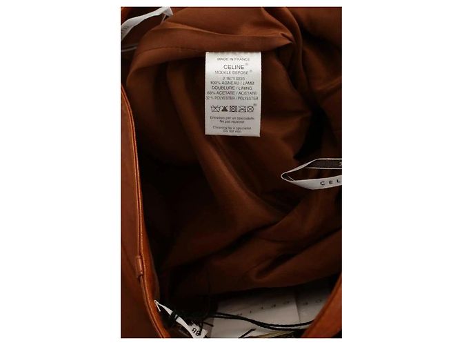 Céline Calças slim laranja - vista 6