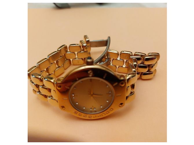 Relógio Courreges em aço com detalhes dourados 36 mm - vista 3
