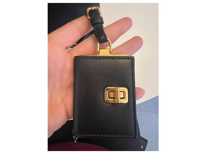 Prada Esplanade Handtasche aus schwarzem Leder - Ansicht 13