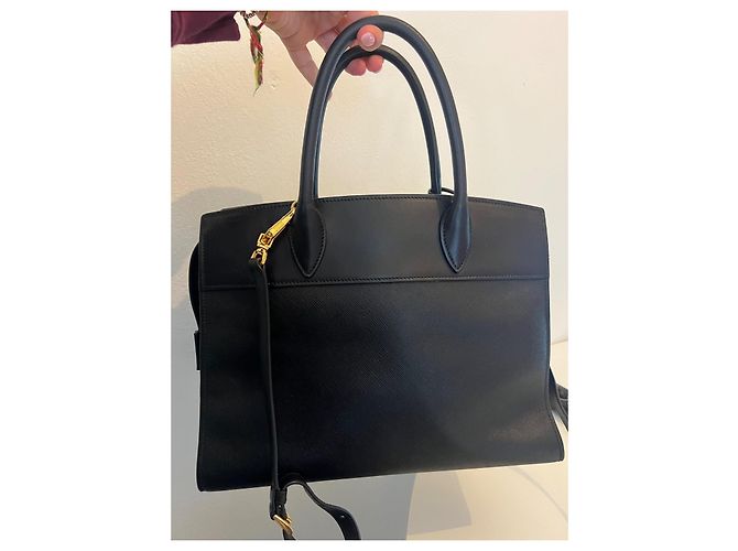Prada Esplanade Handtasche aus schwarzem Leder - Ansicht 8