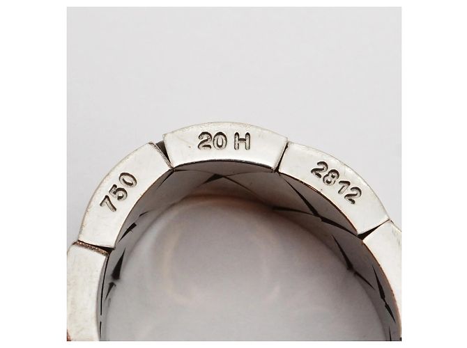 Anello Band Matelassé Chanel in Oro Bianco 18K - vista 4