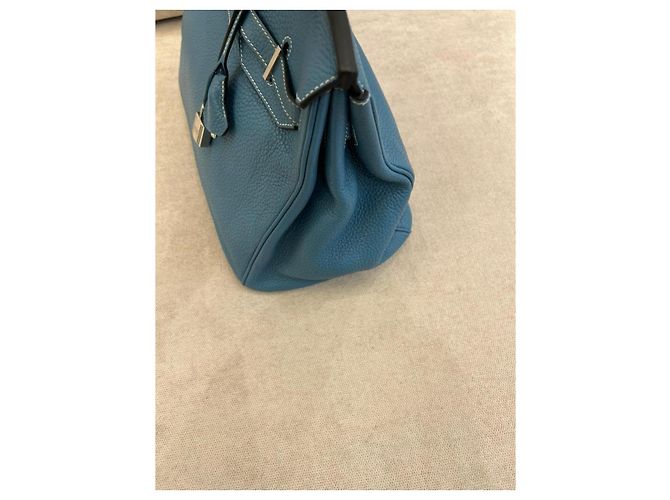 Hermès Birkin 35 in pelle Togo Blu Jean con palladio - vista 4