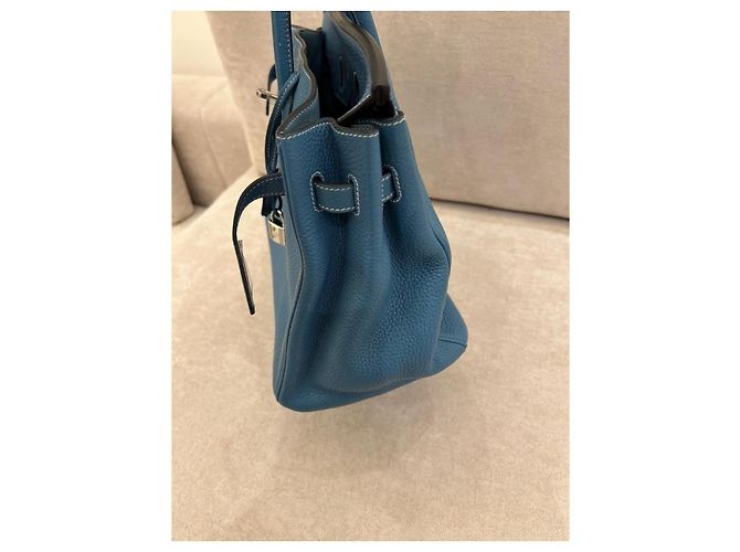 Hermès Birkin 35 in pelle Togo Blu Jean con palladio - vista 8