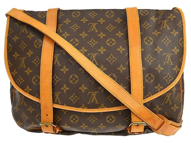 Borsa Saumur Louis Vuitton in tela Monogram 43 Marrone - vista 2