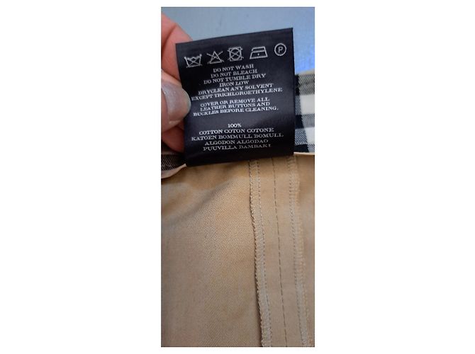 Saia Burberry de algodão cor camel Camelo - vista 10