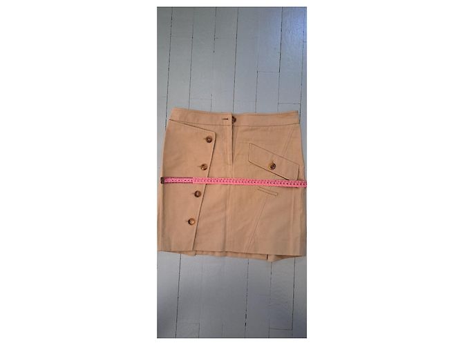 Saia Burberry de algodão cor camel Camelo - vista 3