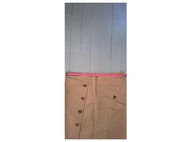 Saia Burberry de algodão cor camel Camelo - vista 4