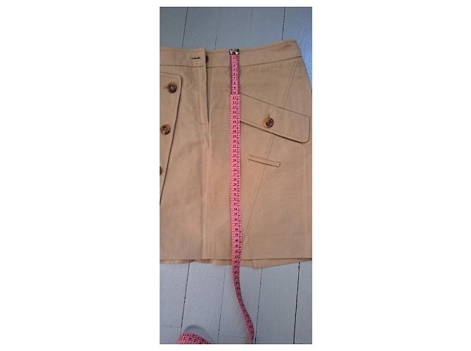 Saia Burberry de algodão cor camel Camelo - vista 5