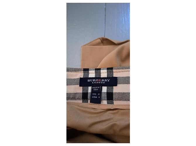 Saia Burberry de algodão cor camel Camelo - vista 6