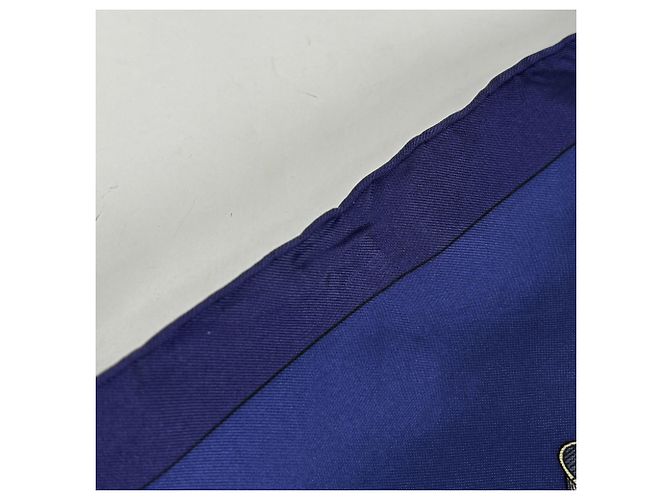 Foulard Hermès Carré 90 HELLO DOLLY Blu Multicolore - vista 3