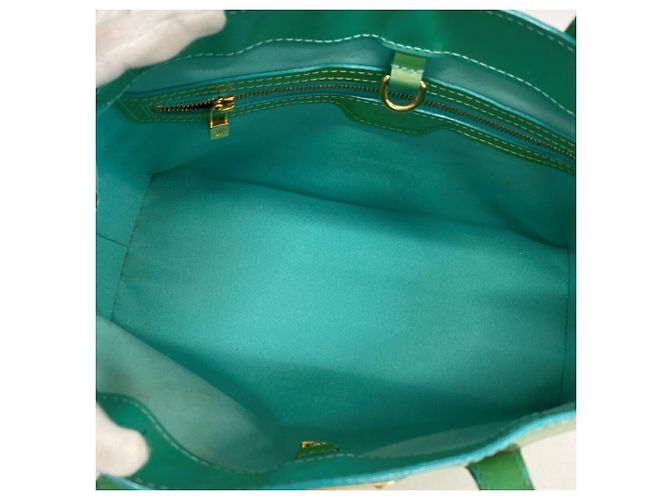 Borsa Louis Vuitton Vernis Wilshire PM Blu - vista 4