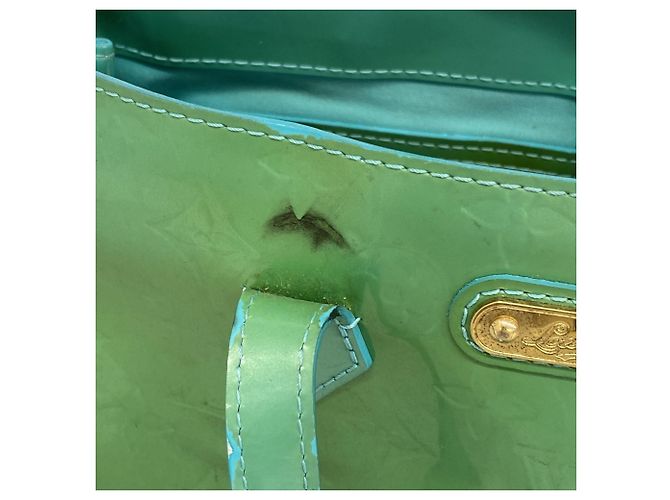 Borsa Louis Vuitton Vernis Wilshire PM Blu - vista 6