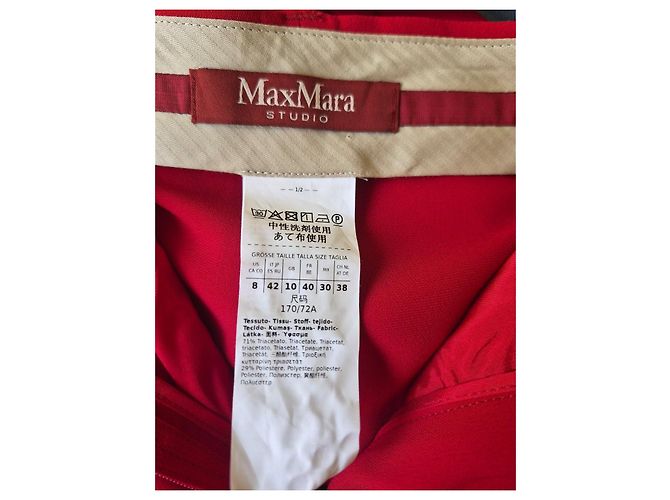 Pantalones Max Mara Studio Rojos Roja - vista 10