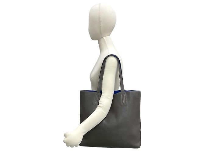 Borsa Tote Double Sens 45 Hermès Marrone Blu - vista 2