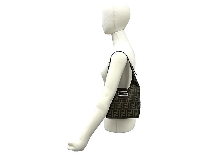 Fendi Zucca FF Muster Mini Tote Bag Braun Schwarz - Ansicht 2