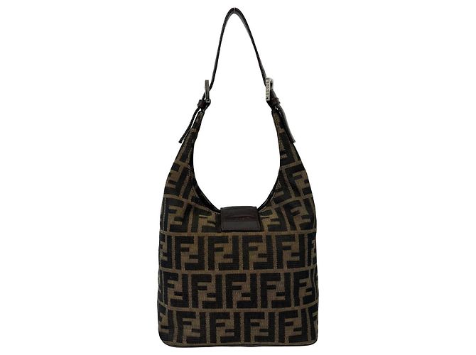 Fendi Zucca FF Muster Mini Tote Bag Braun Schwarz - Ansicht 3