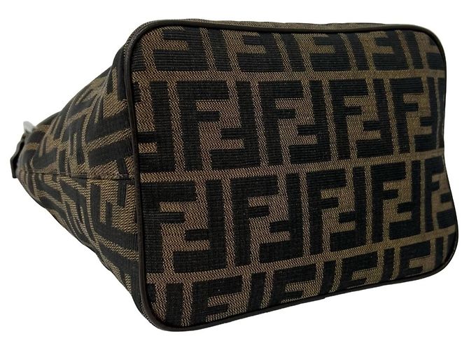 Fendi Zucca FF Muster Mini Tote Bag Braun Schwarz - Ansicht 7