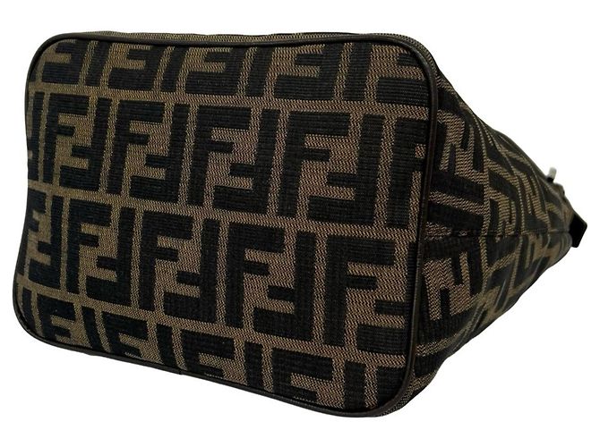 Fendi Zucca FF Muster Mini Tote Bag Braun Schwarz - Ansicht 8