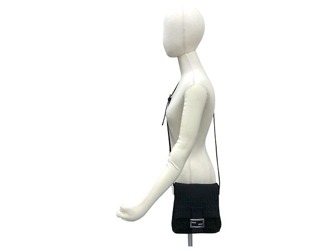 Fendi Zucchino FF Muster Schultertasche Schwarz - Ansicht 2